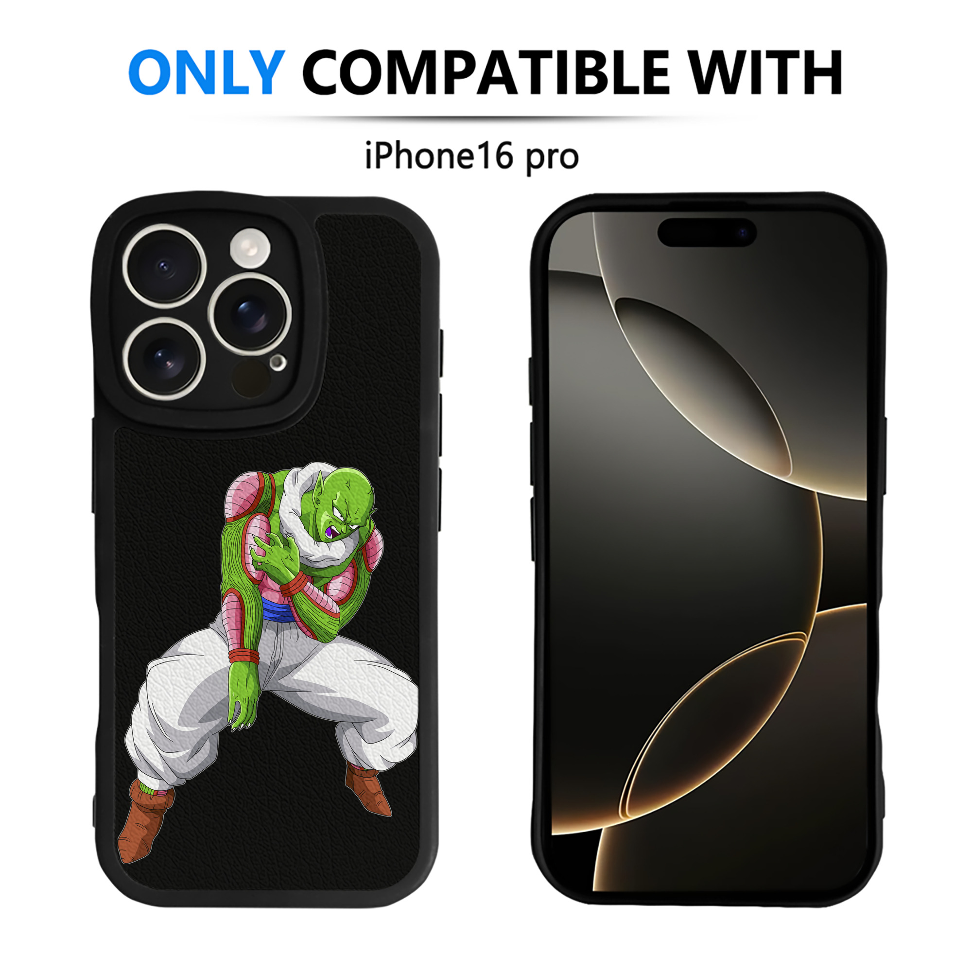 （画像用） ドラゴンボール ピッコロ DRAGON BALL Piccolo 【iPhone 16シリーズ対応】シリコンスマホケース（レザー調） 材質：シリコン